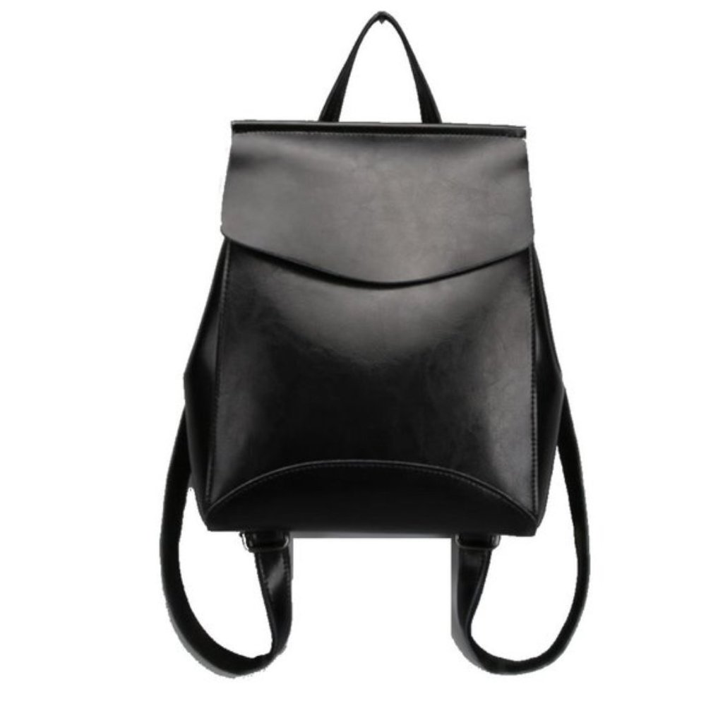 Genuine Leather Backpack Purse | Black | Size S/M